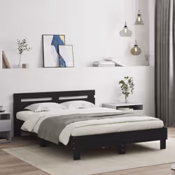 Obtenez une meilleure nuit de sommeil reposante grâce à ce cadre de lit avec LED ! Il est un supplément accueillant à toute c ...