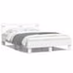 vidaXL Cadre de lit avec LED sans matelas blanc 135x190 cm - 135 x 190 cm