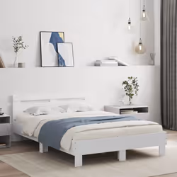 Description générale Obtenez une meilleure nuit de sommeil reposante grâce à ce cadre de lit avec LED, un ajout accueillant à ...