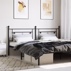VidaXL 374377 tête de lit et pied de lit Noir