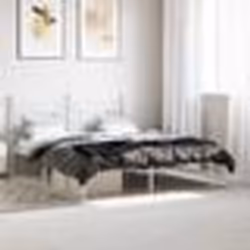 vidaXL Cadre de lit métal sans matelas et tête de lit blanc 150x200 cm - 150 x 200 cm