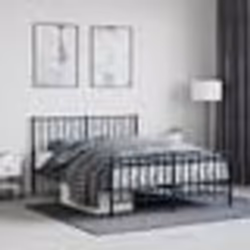 vidaXL Cadre de lit métal sans matelas avec pied de lit noir 140x200cm - 140 x 200 cm