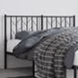 vidaXL Tête de lit métal noir 140 cm