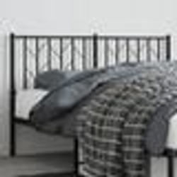 vidaXL Tête de lit métal noir 140 cm