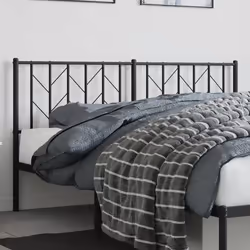 vidaXL Tête de lit métal noir 160 cm