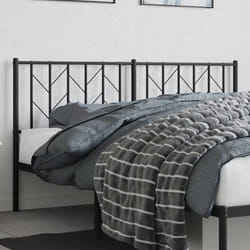 vidaXL Tête de lit métal noir 160 cm