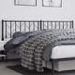 vidaXL Tête de lit métal noir 200 cm