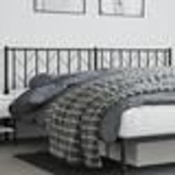 vidaXL Tête de lit métal noir 200 cm
