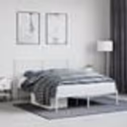 vidaXL Cadre de lit métal sans matelas et tête de lit blanc 140x200 cm - 140 x 200 cm