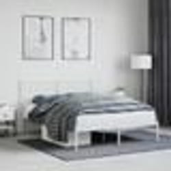 vidaXL Cadre de lit métal sans matelas et tête de lit blanc 140x200 cm - 140 x 200 cm