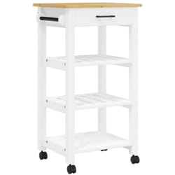 Chariot de cuisine monza 48x40x90 cm bois massif de pin Vidaxl