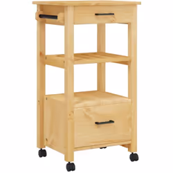 Créez une touche distinctive et vintage et ajoutez plus d'espace de rangement à votre cuisine avec ce chariot de cuisine en b ...