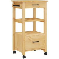 Chariot de cuisine monza 48x40x90 cm bois massif de pin Vidaxl