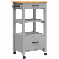 Créez une touche distinctive et vintage et ajoutez plus d'espace de rangement à votre cuisine avec ce chariot de cuisine en b ...