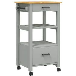 Vidaxl - Chariot de cuisine monza 48x40x90 cm bois massif de pin
