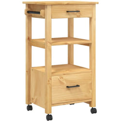 Chariot de cuisine monza 48x40x90 cm bois massif de pin Vidaxl