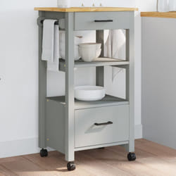 Chariot de cuisine monza 48x40x90 cm bois massif de pin Vidaxl