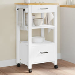 Chariot de cuisine monza 48x40x90 cm bois massif de pin Vidaxl