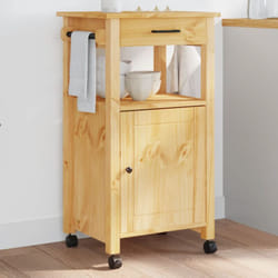 Chariot de cuisine monza 48x40x90 cm bois massif de pin Vidaxl