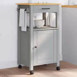 vidaXL Chariot de cuisine MONZA 48x40x90 cm bois massif de pin