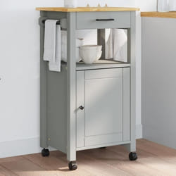 vidaXL Chariot de cuisine MONZA 48x40x90 cm bois massif de pin