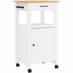 Créez une touche distinctive et vintage et ajoutez plus d'espace de rangement à votre cuisine avec ce chariot de cuisine en b ...