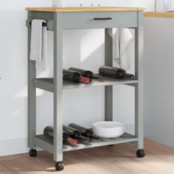 Vidaxl - Chariot de cuisine monza 60x40x90 cm bois massif de pin