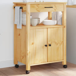 Chariot De Cuisine Monza 60x40x90 Cm Bois Massif De Pin Vidaxl