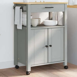 vidaXL Chariot de cuisine MONZA 60x40x90 cm bois massif de pin 376098