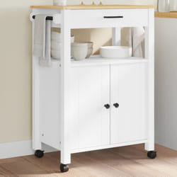 Chariot de cuisine monza 60x40x90 cm bois massif de pin Vidaxl