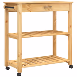 Créez une touche distinctive et vintage et ajoutez plus d'espace de rangement à votre cuisine avec ce chariot de cuisine en b ...