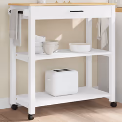 Créez une touche distinctive et vintage et ajoutez plus d'espace de rangement à votre cuisine avec ce chariot de cuisine en b ...