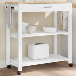 Chariot de cuisine monza 84x40x90 cm bois massif de pin Vidaxl