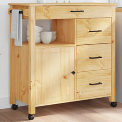 Vidaxl - Chariot de cuisine monza 84x40x90 cm bois massif de pin