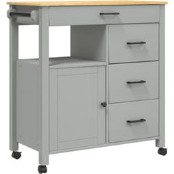 Vidaxl - Chariot de cuisine monza 84x40x90 cm bois massif de pin