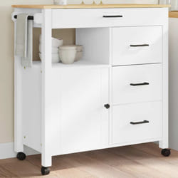 Chariot De Cuisine Monza 84x40x90 Cm Bois Massif De Pin Vidaxl81879