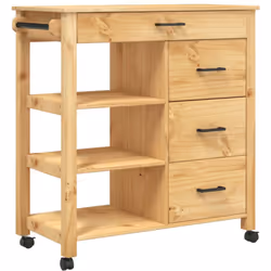 Créez une touche distinctive et vintage et ajoutez plus d'espace de rangement à votre cuisine avec ce chariot de cuisine en b ...