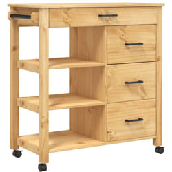 Vidaxl - Chariot de cuisine monza 84x40x90 cm bois massif de pin