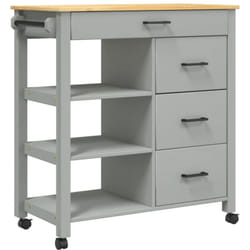 Vidaxl - Chariot de cuisine monza 84x40x90 cm bois massif de pin