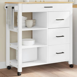 Chariot De Cuisine Monza 84x40x90 Cm Bois Massif De Pin Vidaxl92925