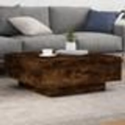 vidaXL Table basse chêne fumé 80x80x31 cm bois d'ingénierie