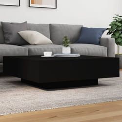 Vidaxl - Table basse noir 100x100x31 cm bois d'ingénierie