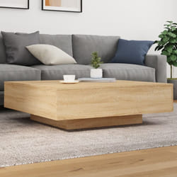 Vidaxl - Table basse avec lumières led chêne sonoma 100x100x31 cm