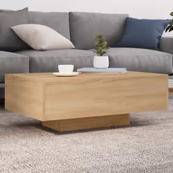 Description générale Décorez votre salon avec cette table basse moderne équipée de lumières LED. Son design élégant s'intègre ...