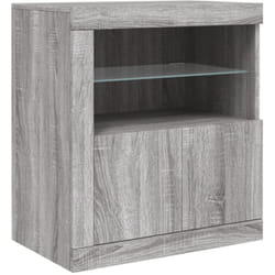 Vidaxl - Buffet avec lumières led sonoma gris 60,5x37x67 cm