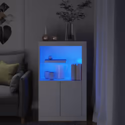 Avec un design à la fois tendance et pratique, cette armoire latérale avec éclairage LED deviendra certainement le point cent ...