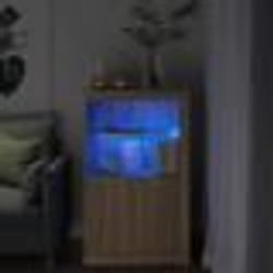 vidaXL Armoire latérale avec lumières LED chêne sonoma