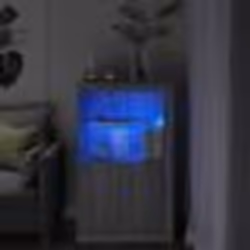 vidaXL Armoire latérale et lumières LED sonoma gris bois d'ingénierie