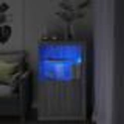 vidaXL Armoire latérale et lumières LED sonoma gris bois d'ingénierie