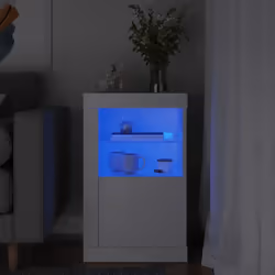 Description générale Avec un design à la fois tendance et pratique, cette armoire latérale avec éclairage LED deviendra certa ...